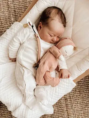 3 Little Crowns - Vegan Leather Dummy Clip - Rose Pink - Birds & Bees baby boutique