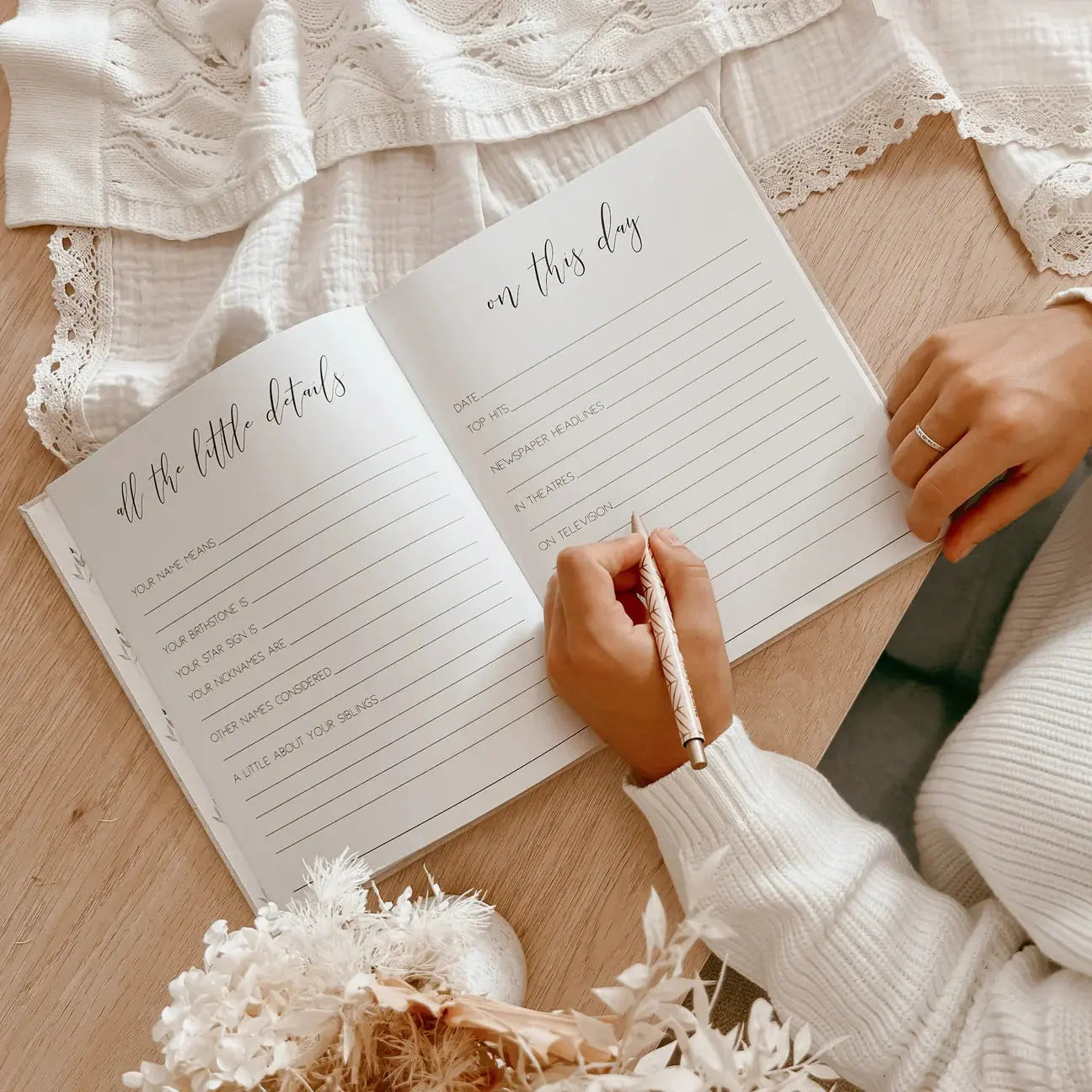 Hello little love - baby memory book Blossom And Pear