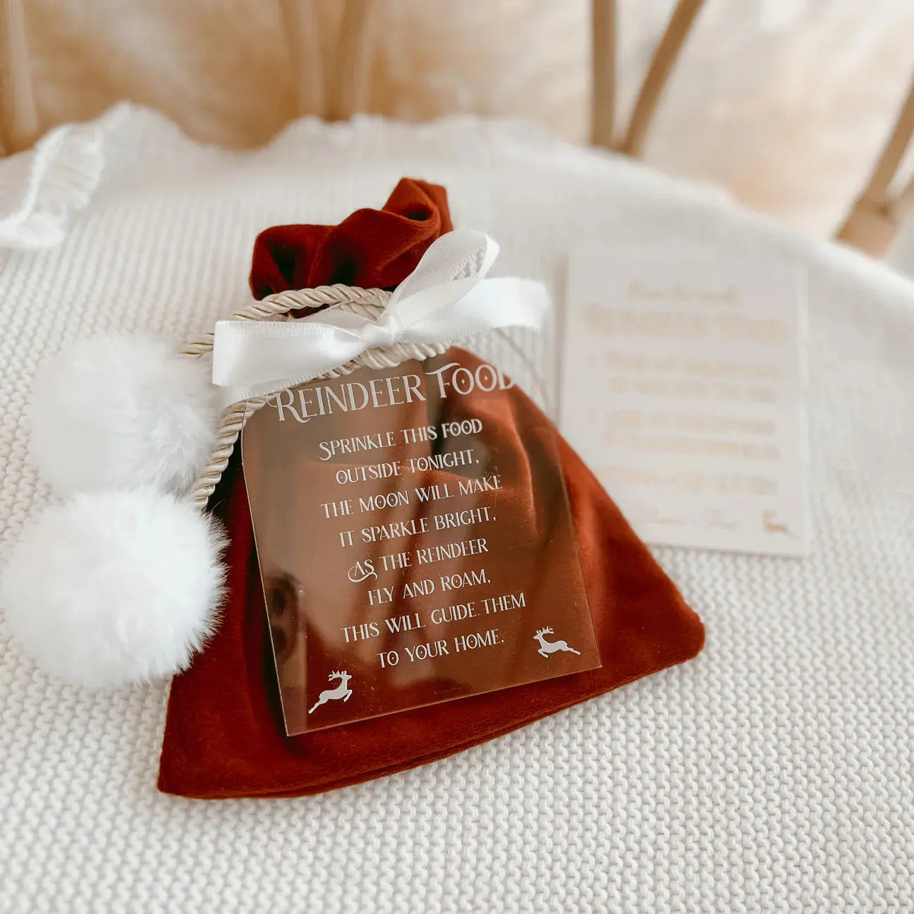 Magic reindeer food treat bag with tag Birds & Bees baby boutique