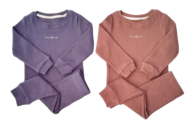 Rai & Co ribbed two piece set Rai & Co
