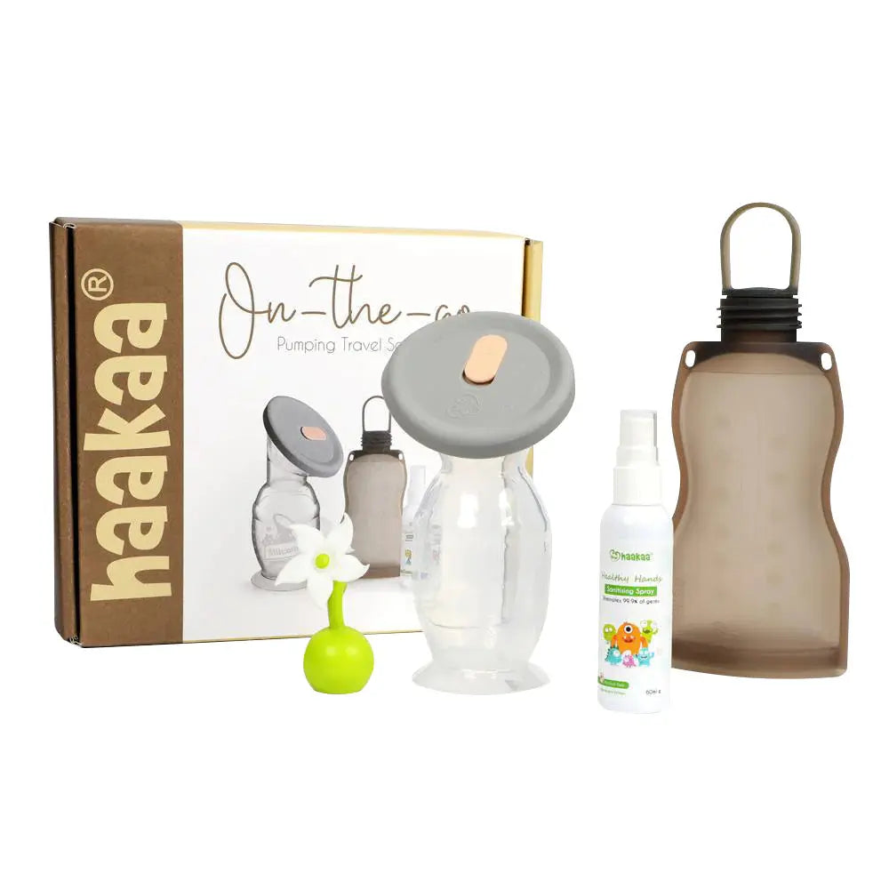 Haakaa - On-The-Go Pumping Travel Set - Birds & Bees baby boutique