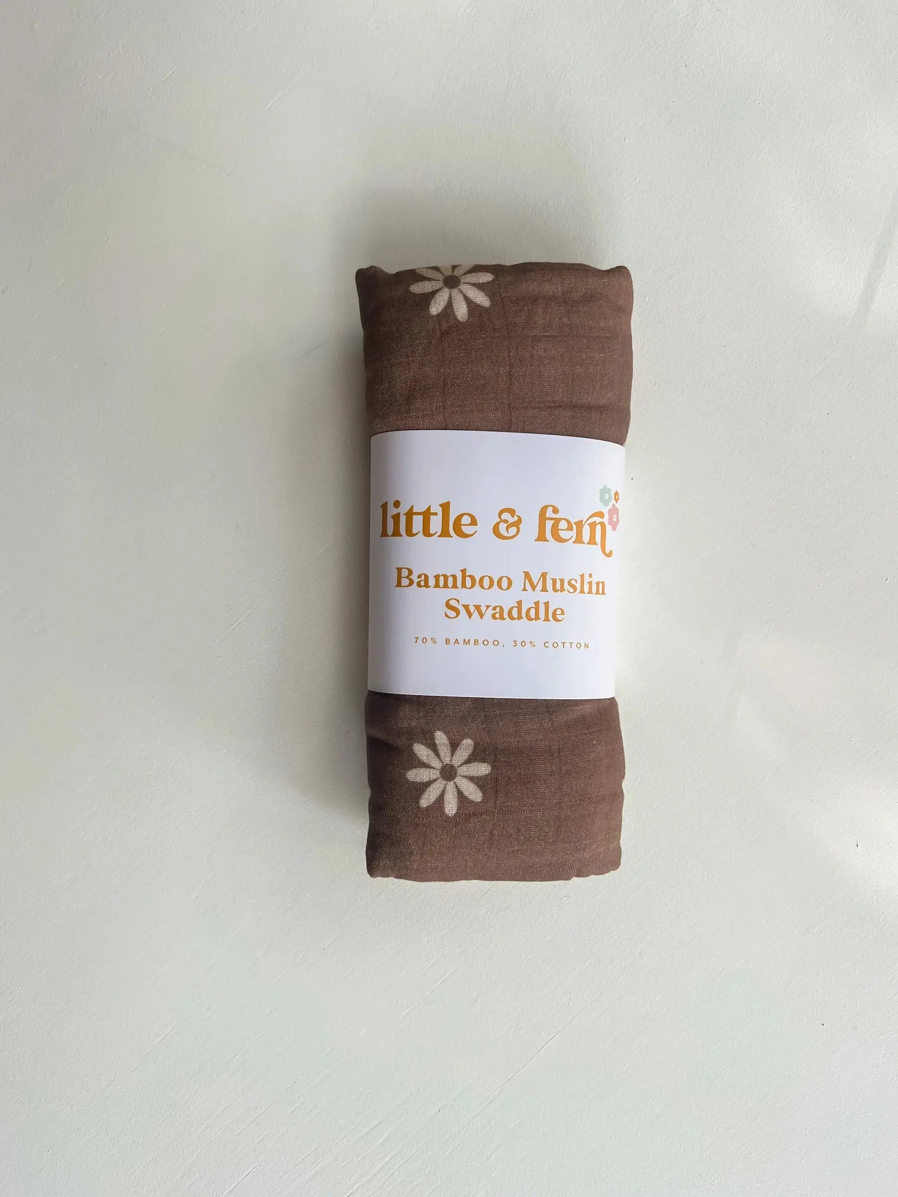 Little and Fern - Choc Floral | Muslin Swaddle - Birds & Bees baby boutique